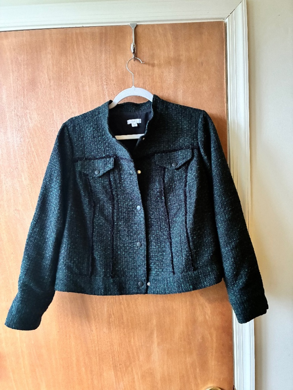 Dark green twill jacket from J. Jill, size MP